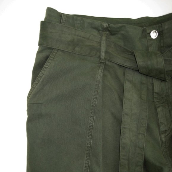 Anthropologie EDWIN Harlow Crop Cargo Pants Moss Green • 30 - Picture 6 of 10